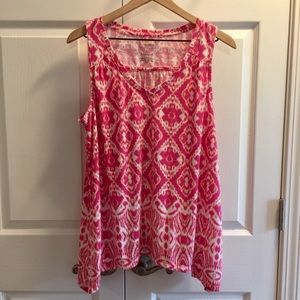 Pink and White Tank Top